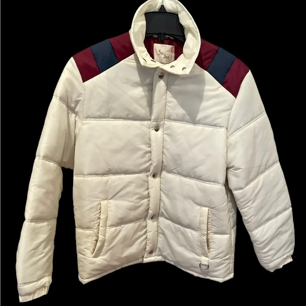 Vintage Sir Jac Coat Jacket Mens Size Small/Medium Off White Retro